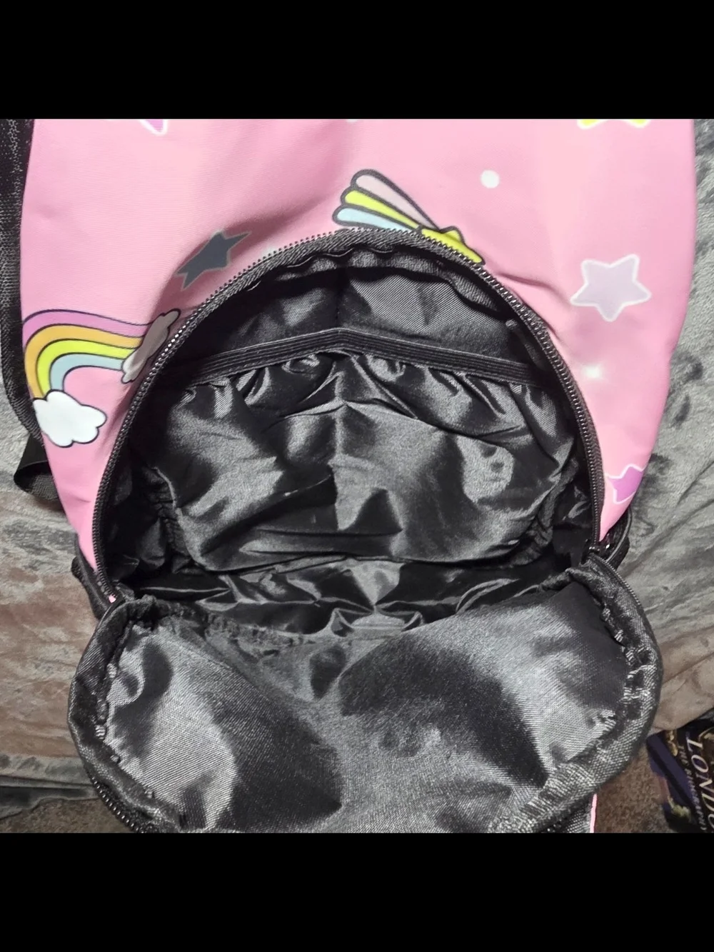 Hello Kitty Pink Unicorn Kids Sling Bag with Rainbows